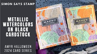 Metallic Pumpkin Cards | AmyR Halloween 2024 Card Series #20