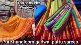 కట్టుకుంటే ఎక్కడ కొన్నారు అని అడిగే handloom gadwal pattu sarees/ 1saree courier worldwide