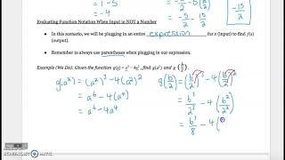 2.a Evaluating Function Notation (Part One)