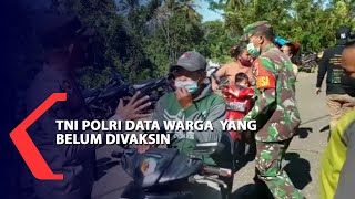 TNI POLRI Data Warga  Yang Belum Divaksin