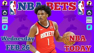 NBA Best Bets TODAY | Wednesday February 26 2025 | Player Props + Parlays + Predictions | FREE Picks