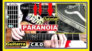 COMO Tocar 🎸 PARANOIA de C.R.O [GUITARRA] Acordes y Acompañamiento, TUTORIAL FACIL, paso a paso