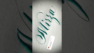 Copperplate calligraphy, tutorial: how I write your name #mirza