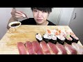 all cuts except pleasant sounds asmr 50 pieces of sushi mukbang eating sounds japanese subtitles