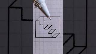 3d illusion staircase |3d drawing #viralvideo #easy #Drawing #arttutorial #painting #3d illusion