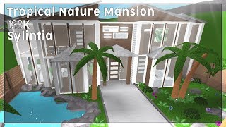 Tropical Nature Mansion 138k Bloxburg Speedbuild