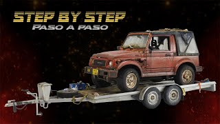 How to Paint a Car Transporter Trailer/Paso a paso para pintar un remolque