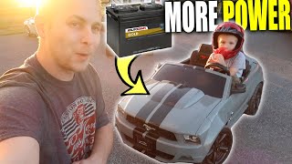 Power Wheels Gets MODDED with 12v Car Battery Upgrade