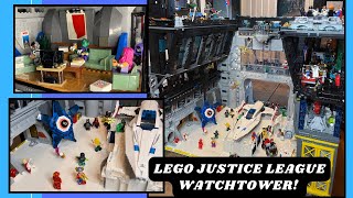 I Built a HUGE LEGO JUSTICE LEAGUE WATCHTOWER MOC!!! / Over 130 Minifigures!