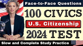 US Citizenship Test 2024 (Complete Practice Exam) Citizenship Interview, Examen Ciudadania Americana