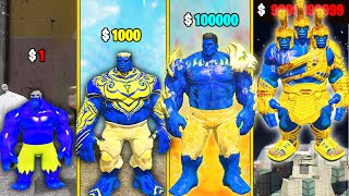 $1 BLUE \u0026 GOLD HULK into $9,999,999,999 BLUE \u0026 GOLD HULK in GTA 5 !