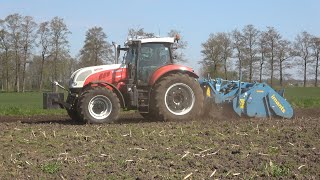 Spitten met Steyr 6185 CVT + Imants Culter diepwoeler en spitmachine - Loonbedrijf Zandman (2021)