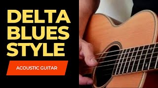 Delta Blues fingerstyle acoustic guitar lesson | Blues guitar tutorial (E)