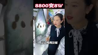 (一)帮美女挑选的翡翠手镯胚，压出手镯后美女惊呆了！#翡翠 #翡翠玉 #翡翠手镯 #翡翠手鐲