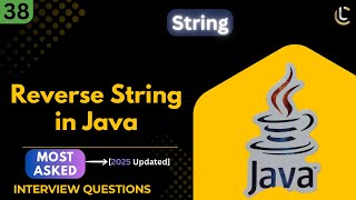 Reverse String Program in Java | String Manipulation |Coding Interview Questions |Java for Beginners
