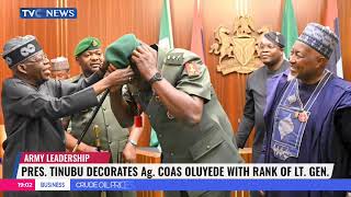 President Tinubu Decorates Ag. COAS Oluyede With Rank LT Gen