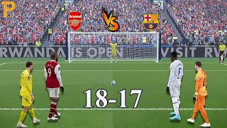 Longest Penalty Shootout | Arsenal vs Barcelona | PC Gameplay #barcelona
