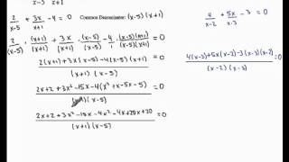 Solving Rational Equations - Example 2