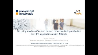 On using modern C++ and nested recursive task parallelism for HPC applications with AllScale