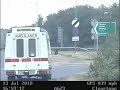 North Yorkshire Police release video of chase driver who abandons vehicle on level crossing