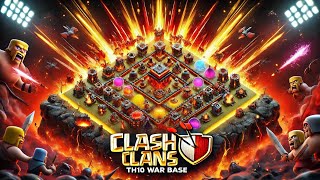 Creating the ULTIMATE TH10 War Base Using Only Defenses!