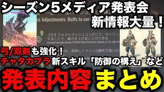 【モンハンnow】シーズン5で弓/双剣も強化！チャタカブラ装備で新スキル「防御の構え」など！メディア向け発表会内容まとめ！【モンスターハンターNow/モンハンNOW/モンハンなう/モンハンナウ】