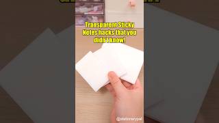 Transparent Sticky Notes hacks that you didn't know! 🤔🤩  #shorts