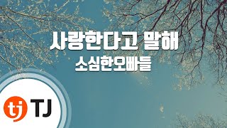 [TJ노래방] 사랑한다고말해 - 소심한오빠들 / TJ Karaoke