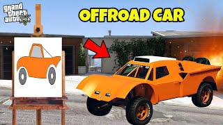 GTA 5 : FRANKLIN DRAW AN OFFROAD CAR 😯 WITH HELP OF MAGICAL PAINTING BOARD