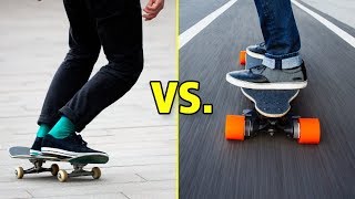 Skateboarding vs. Longboarding (Wins \u0026 Fails)