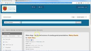 Creating a persistent link to a library record and add URL to Blackboard