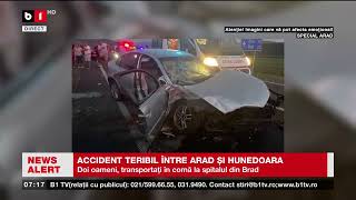 ACCIDENT TERIBIL ÎNTRE ARAD ȘI HUNEDOARA_Știri B1_23 aug 2023