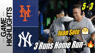NY Yankees  vs NY Mets [Yankees Tied The Score With 3 Home Runs] Juan Soto Highl