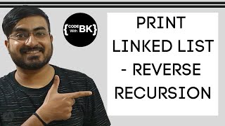 Print Linked List in Reverse Order Using Recursion in Java