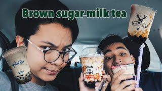 Brown Sugar Milk Teas Review!! (Xing fu tang,The alley,Tealive,Family mart)