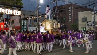 《まだまだいける‼︎まだいける‼︎》令和6年   堺市北区  金岡町盆踊り大会 2日目  宮入7番［中之町］大太鼓　金岡神社夏祭り宮入り