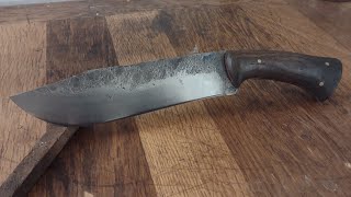 SURVIVAL BOWIE KNIFE (forged from a truck leaf spring!)