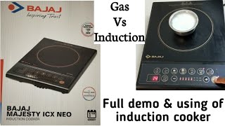 Bajaj majesty ICXNEO unboxing|Induction cooker demo|using of Bajaj induction|how to use Induction