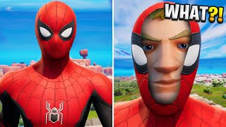 masked skins face reveal | Fortnite Battle Royale (Spider Man, Visitor, Henchman)