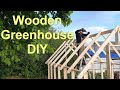 Wooden greenhouse. DIY