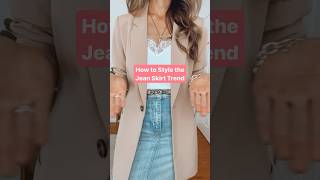 How to Style Jean Skirt | Jean Skirt Outfit | Maxi Jean Skirt Outfits | Rule of Thirds #stylingtips