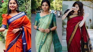 😍 Silk Cotton Saree Blouse Designs| Beautiful Daily Wear Silk Cotton Saree Collections #cotton