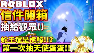 信件開箱!!大寵抽給觀眾!!第一次抽天使蛋!!是否一發入魂!?【Pet Simulator X】【寵物模擬器X】【老頭】【ROBLOX】CC全字幕