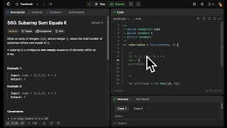 Facebook LeetCode Interview Questions | Subarray Sum Equals K