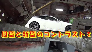 旧型と新型のコントラスト レストア restore 旧車 鈑金 塗装 板金 welding repair sheetmetal bodypainting bodywork metalwork 千鳥工房