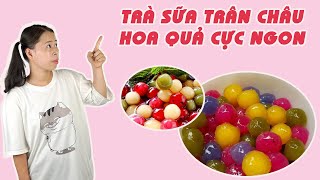 Công Thức Làm Trà Sữa Trân Châu Hoa Quả Mát Lạnh Luôn | HÀ COOKING