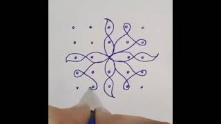 Simple Attractive Kolam # 5*5 dots #youtubeshorts