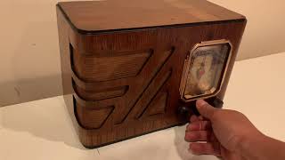 Artisan Crafted Wood 1938 Philco Model 39-15 AM Radio Beautiful Wood Cabinet Sounds Great!