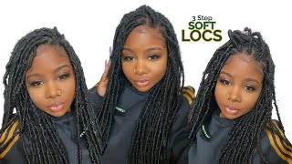 ♡ 3 STEP Easy Goddess Soft Locs | Freetress 2X HIPPIE LOC 30\