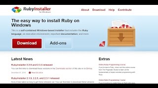 How to install Ruby on windows 7, 8, 10